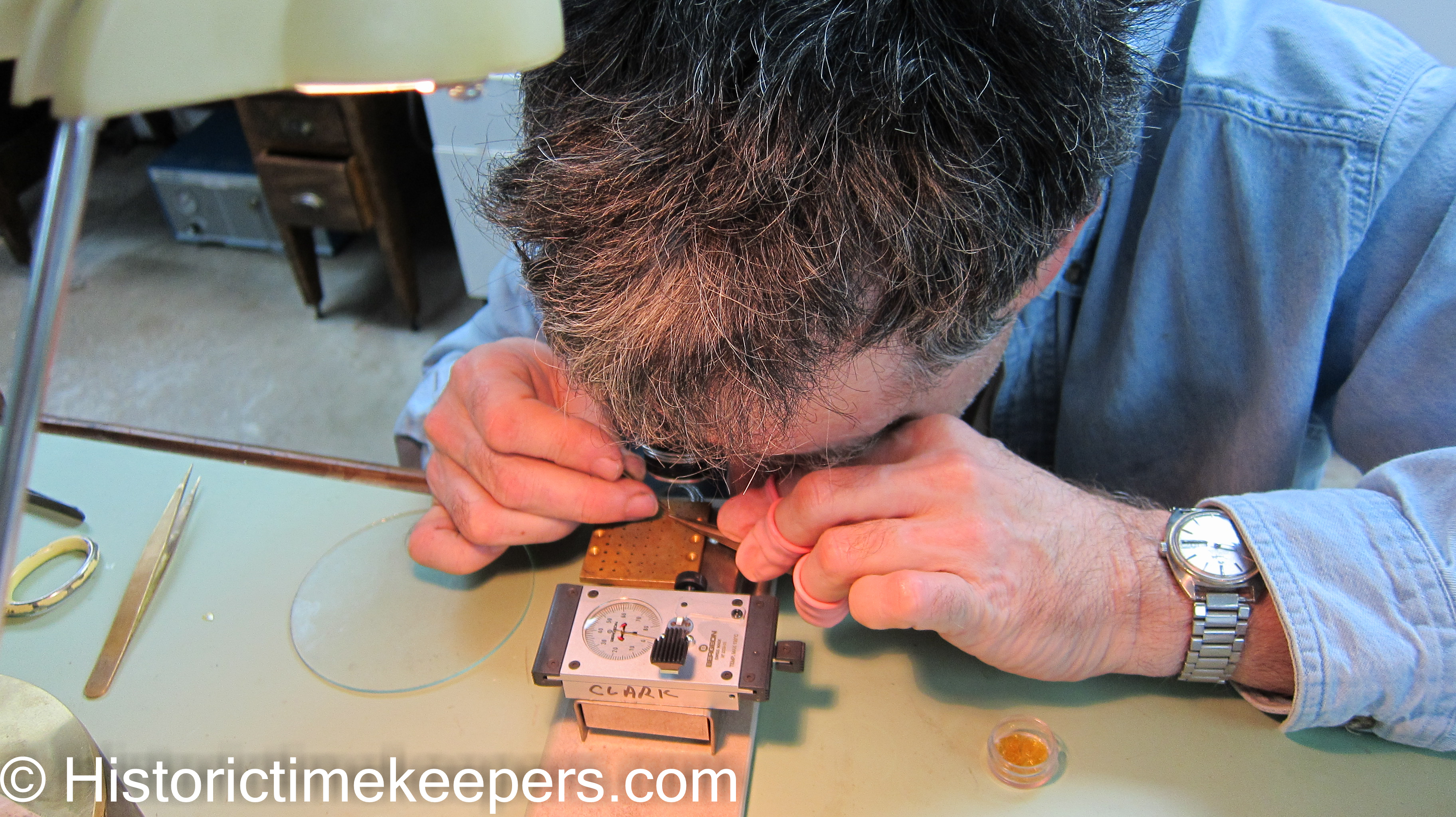 Adjusting the locks on watch pallets for precision timing